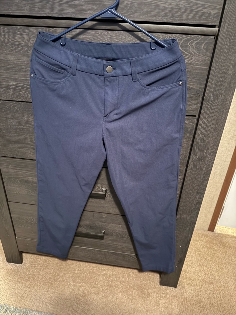 Lululemon Men's ABC Slim-Fit 5-Pocket Pants in a blue colorway
